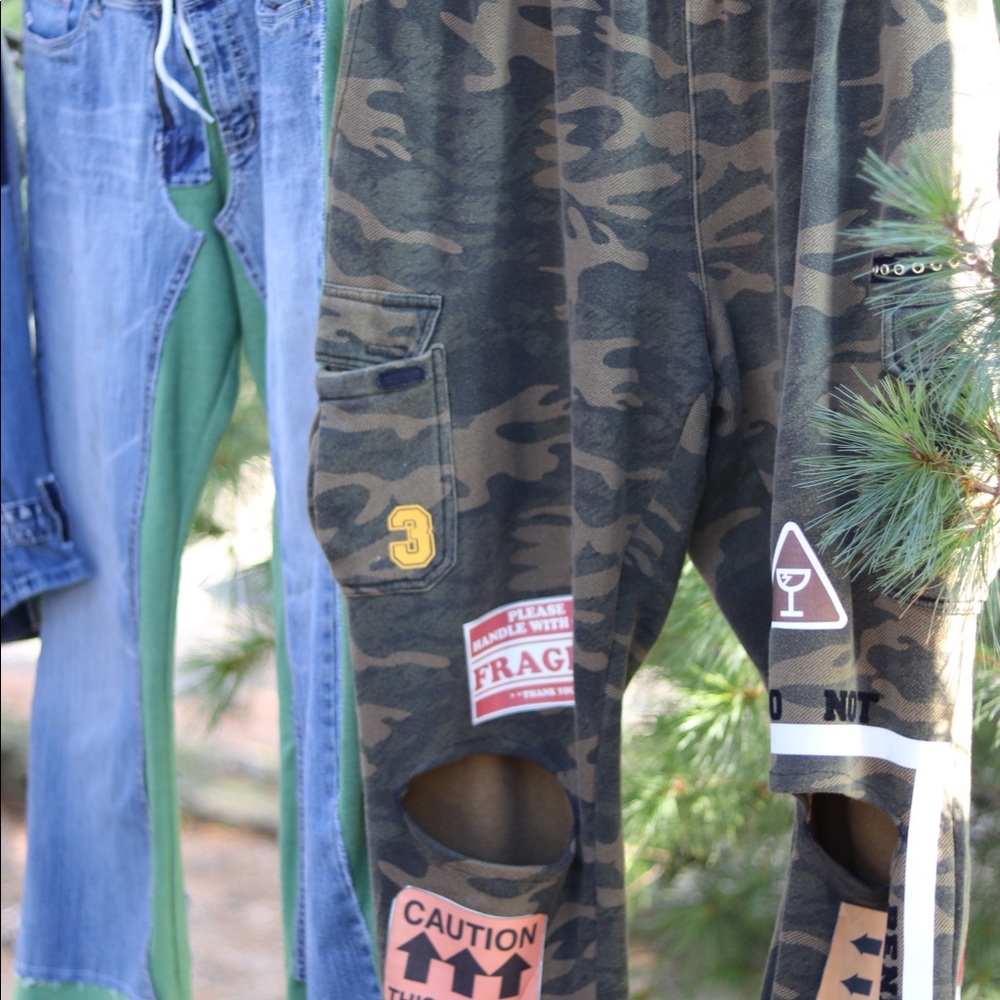 Camo Patchwork Pants - Picture 2 of 5